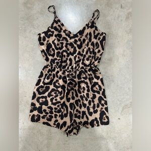 Leopard print romper